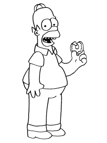 Hungry Homer  Coloring Page